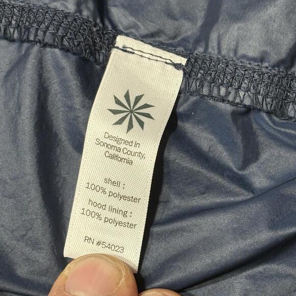 Athleta Women's Navy Rain/Windbreaker Jacket with Hood, Size Small - Picture 11 of 16